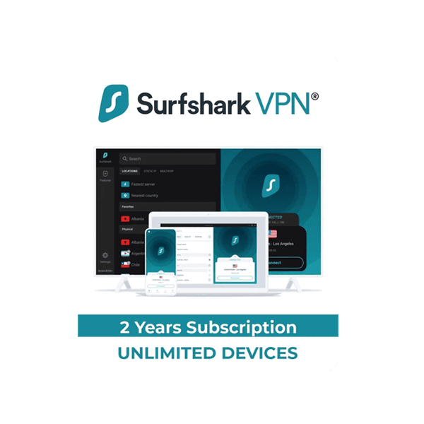Surfshark VPN – 2 Years Unlimited Devices