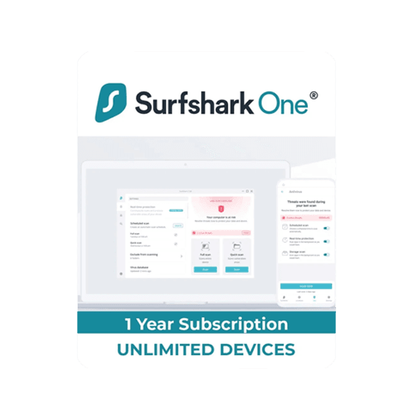 Surfshark ONE – 1 year Unlimited Devices