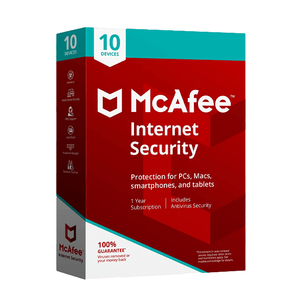 McAfee Internet Security 10 Devices 1 Year