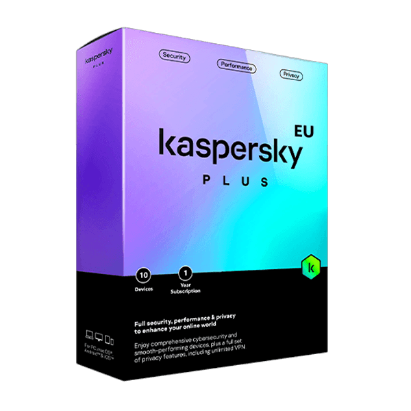 Kaspersky Plus - 10 devices / 1 year EU