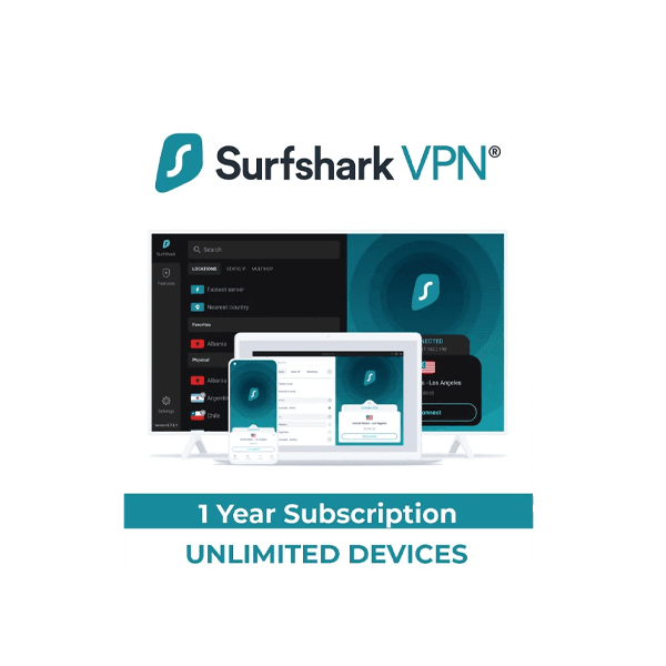 Surfshark VPN – 1 Year Unlimited Devices