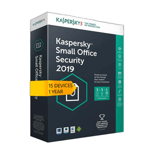 Kaspersky Small Office Security v8 for 15 desktop, 15 mobile, 2 server 1 YEAR EU