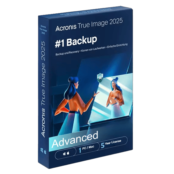 Acronis True Image | Advanced Subscription + 50GB Acronis Cloud Storage | 1 PC/MAC | 5 Years