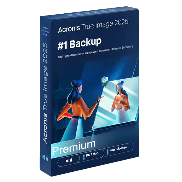 Acronis True Image 2021 Premium 1-PC/MAC + 1 TB Cloud Storage 1 year